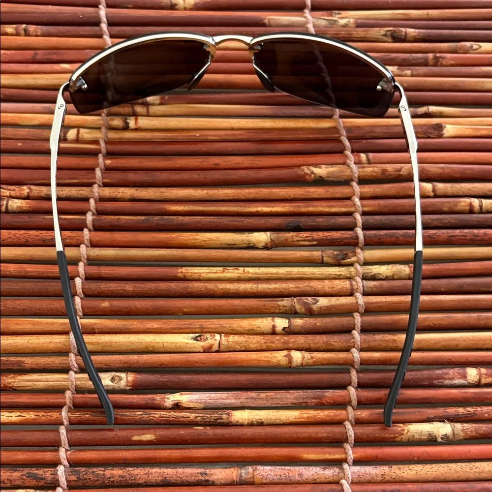 Men's Black and Silver Sunglasses